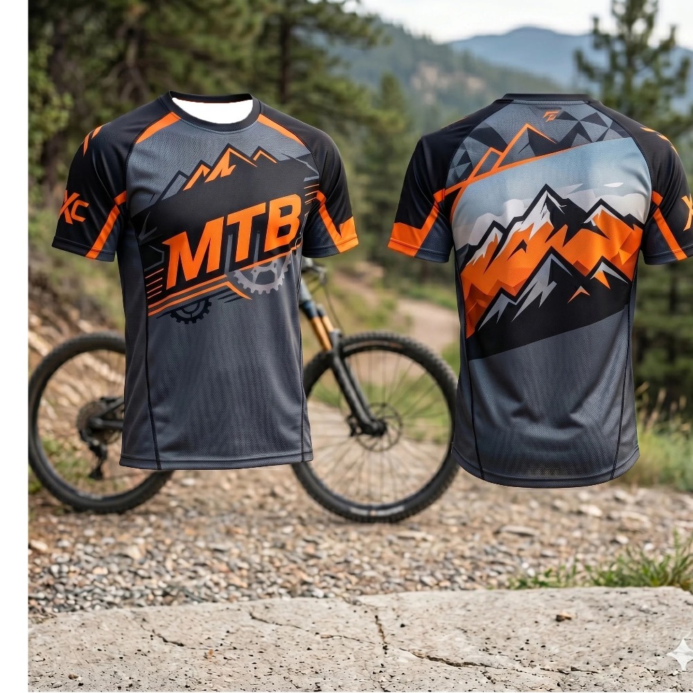 Xc Cycling Gear - Mountain MTB Gear Print Heren Sneldrogend